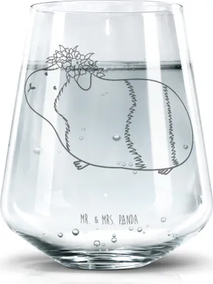 Produktbild von Mr. & Mrs. Panda Trinkglas Meerschweinchen Weisheit - Transparent - Geschenk, Wunder, Motivation, Becherglas, Spruch, Dekoglas, Lustige Sprüche, Wunderland, Glas