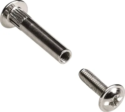 Produktbild von Hettich Verbindungsschraube mit Hülse (Schraube) M4, 28-38 mm, vernickelt 50 Stk
