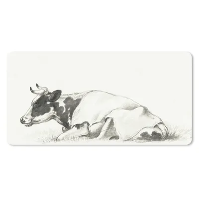Produktbild von MuchoWow® Mauspad Mousepad Liegende Kuh - Gemälde von Jean Bernard 27x18 cm - Mousepads - Maus Mat - Pad - Mausunterlage - Büroartikel - Desk Matten
