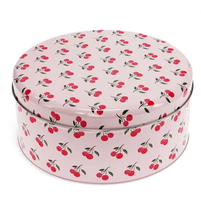 Produktbild von Keksdose Little Cherry rund Rex London Metall ca. 24x10,5cm Gebäckdose Blech Kirsche