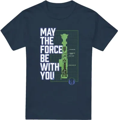 Image de Star Wars - T-shirt "Force" pour homme TV5113 (S) (Bleu marine)