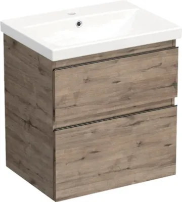 Obrázek produktu pro Koupelnová skříňka s umyvadlem Jungborn TRENTA 60 cm dub wellington