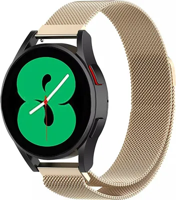 Produktbild von Strap-it Milanese Armband - Kompatibel mit Samsung Galaxy Watch Armband 42mm Edelstahl Armband mit Magnetverschluss - Ersatzarmband - Hochwertiges Material - für Smartwatch 20mm Armband Champagner