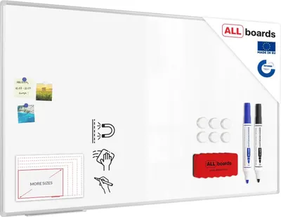 Immagine prodotto di Lavagna magnetica bianca cancellabile a secco (cornice in alluminio EXPO) 170x100cm
