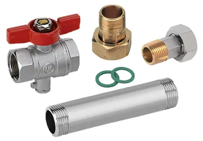 Produktbild von Einbausatz für Wärmezähler – Direktmessung 1/2" 110 mm Wassergeräte