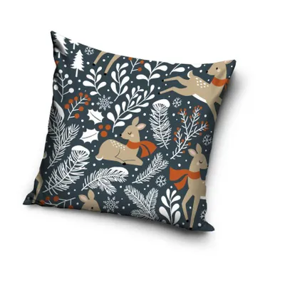 Produktbild von Carbotex Weihnachten Kissenbezug Hirsch mehrfarbig 40cm x 40cm