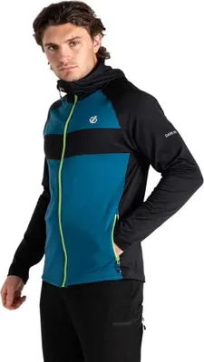 Zdjęcie produktu dla Dare2b Touring II – bluza z zamkiem błyskawicznym, elastyczna, niebieska, czarna, rozmiar M, męska, niebieska, czarna, rozmiar M