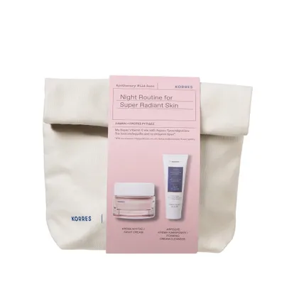 Zdjęcie produktu dla Korres Apothecary Wild Rose Night Cream 40 ml & Yoghurt Foaming Cleanser 20 ml