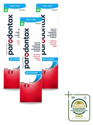 Produktbild von 3 x Parodontax Tandpasta ohne Fluorid - 75 ml - Vorratspackung - 3 Stücke