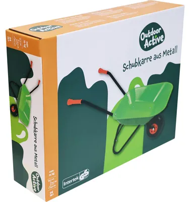 Produktbild von Großhandel GmbH - Ware OA Schubkarre-Metall, grün/schwarz
