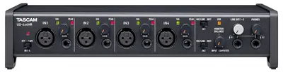 Obrázok produktu pre Tascam US-4X4HR, Desktop, 2.2 kΩ, 210 Ω, Čierna, USB, 56 dB