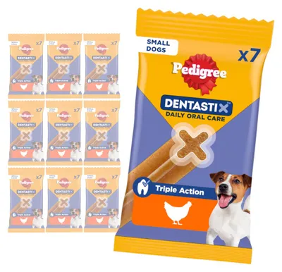 Produktbild von Pedigree DentaStix 10 x 110 g Zahnpflege-Leckerlis für kleine Hunde, 70 Stück