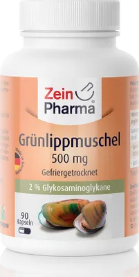 Produktbild von Zein Pharma - Grünlippmuschel, Grünlippmuschel, 500mg, 90 Kapseln