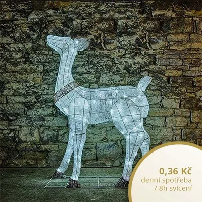 Obrázek produktu pro LED světelná laň, 150 cm, 140 ledově bílých diod s Flash efektem
