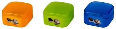 Image de Taille-crayon plat carré couleur assortie