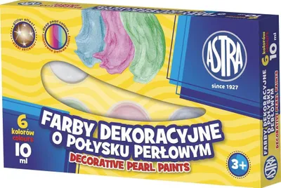 Immagine prodotto di Vernici decorative con lucentezza perlata 6 colori 10 ml Astra