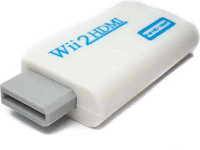 Produktbild von SYSTEM-S WII Y Adapter Stecker zu Standard HDMI Stecker AUX Buchse Kabel für Nintendo Wii