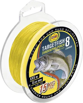 Produktbild von WFT Schnur Targetfish 8 Zander Yellow Länge 2000m ø 0,12mm