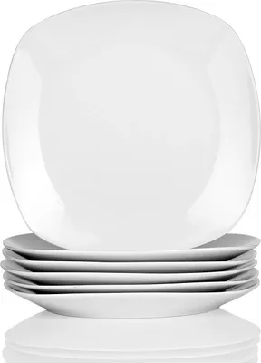 Produktbild von MALACASA, seria Elisa, 12-częściowy zestaw 7,4-calowych porcelanowych talerzy deserowych o wymiarach 19 x 19 x 1,9 cm dla 12 osób