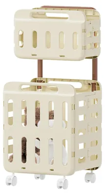 Productafbeelding van Opvouwbare Wasmand met Wielen voor Kledingopslag