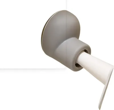 Produktbild von INF Leiser Türstopper: Schützen Sie Wände & Reduzieren Sie Lärm zu Hause Weiß+Grau