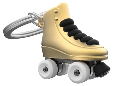 Produktbild von Schlüsselanhänger mit Schlittschuhen Gold