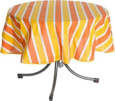 Produktbild von Tischdecke 160 cm rund 20481-4 orange-gelb-weiß Sun Garden