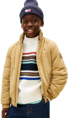 Produktbild von Tommy Hilfiger Jungen Übergangsjacke Padded mit Kapuze, Beige (Dark Dune), 8