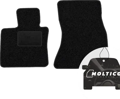 Produktbild von moto-MOLTICO Vorne Fußmatten Auto Velours Autoteppiche Schwarz Automatten Set 2-teilig passend für BMW X5 F15 ab 2013