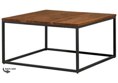 Image de MASSIVMOEBEL24 | Table basse 80x80 Chêne sauvage huilé Bois naturel LOUNGE COLLECTION #08