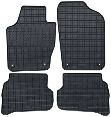 Produktbild von für VW Polo ab 06/2009-09/2017 Passform Fußmatten PETEX Gummimatten 4-teilig schwarz Allwettermatten Gummifußmatten