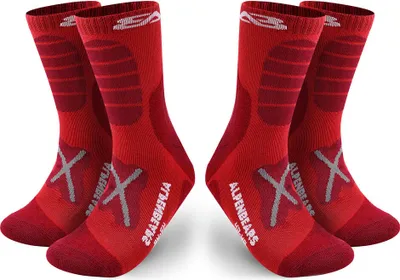 Produktbild von Alpen Bears Wandersocken Merino Wolle - 2er-Set - Rot - Größe 43-48