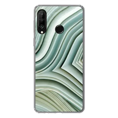 Produktbild von MuchoWow® Handyhülle Schutzhülle Hülle für Huawei P30 Lite Naturstein - Abstrakt - Grau Silikon Softcase Handy Hülle - Handyhülle
