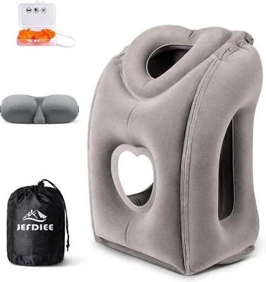 Produktbild von Famanu Nackenkissen Ergonomisch - Aufblasbar, Grau