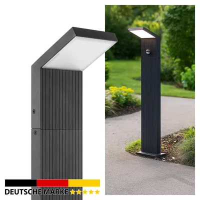 Produktbild von LED Außenstandleuchte 6014A 800 warmweiß 8W 1280 Lumen IP65 Aluminium Schwarz