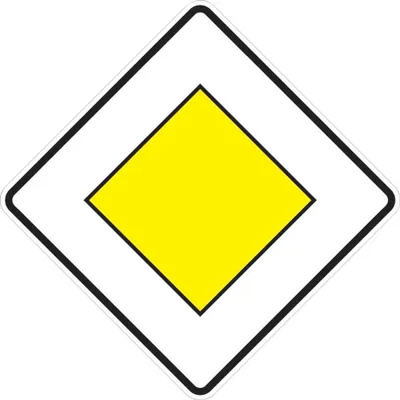 Produktbild von Verkehrszeichen 306, 600x600 mm Vorfahrtstraße RAL-Gütezeichen Folie RA2