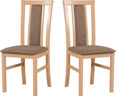 Image de LeafDesign Chaise de salle à manger en bois - Chaise hêtre massif - Chaise salle à manger set de 2 - Chaise en bois - Chaise de table - Chaise de cuisine set de 2, MILANO 7, sonoma