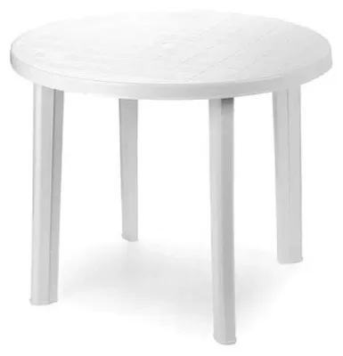 Immagine prodotto di Tavolo Da Giardino "Tondo" Bianco Cm.90X72H. - ø cm.90x72h. - peso kg.6,3