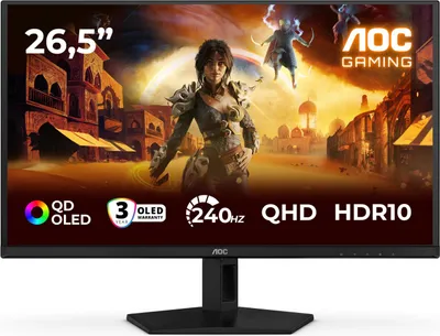 AOC G4 Q27G41ZDF Computerbildschirm 67,3 cm (26.5") 2560 x 1440 Pixel Quad HD QD-OLED Schwarz, Rot