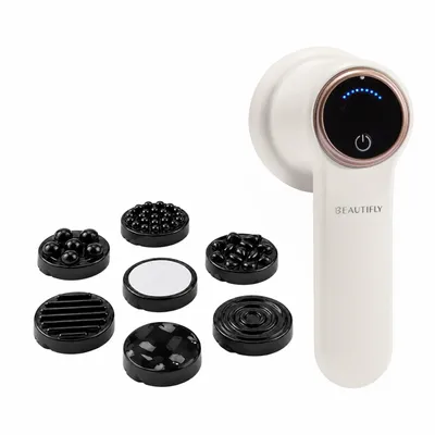 Produktbild von Anticellulite-Massagegerät für den Körper mit Vibration und rotem LED-Licht 630 nm, 9 Intensitätsstufen, 8 Massageköpfe, kabellos – BEAUTIFLY TouchSen