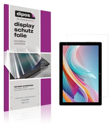 Produktbild von 2x Schutzfolie für Crelander T40 10.1 klar Displayschutzfolie Folie Display Schutz dipos