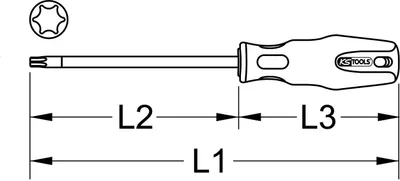 Image de KS Tools 159.1244 Torx screwdriver Size (screwdriver) IP 6 1 pc(s)