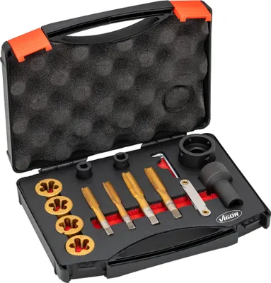 Imagen del producto de Juego de herramientas VIGOR para roscar tuercas y pernos de rueda, modelo V7181, de 13 piezas