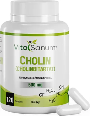 Produktbild von VitaSanum® - Cholin (CHOLINBITARTAT) 500 mg 120 Tabletten