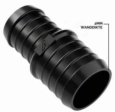 Schlauchreduzierstück gerade 19 mm auf 13 mm, 75 mm Länge