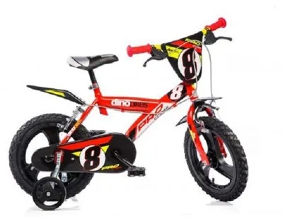 Kinderfahrrad 14 Zoll, rot, für 95–127 cm, mit Stützrädern