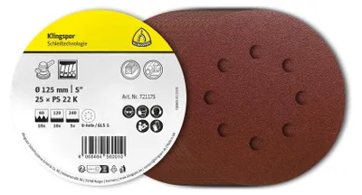 Image de Schleifblatt-Set Scheibe PS 22 K 125mm