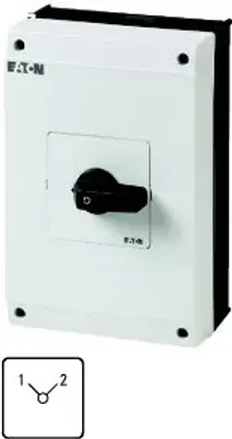 Produktbild von Eaton Umschalter, T5B, 63 A, Aufbau, 4 Baueinheit(en), Kontakte: 8, 90 °, rastend, ohne 0-Stellung, 1-2, Abwicklungs Nr. 8223 207231