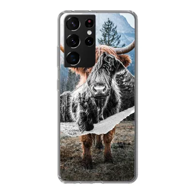 Produktbild von MuchoWow® Handyhülle Schutzhülle Hülle für Samsung Galaxy S21 Ultra Schottischer Highlander - Kuh - Tiere Silikon Softcase Handy Hülle - Mobiltelefon