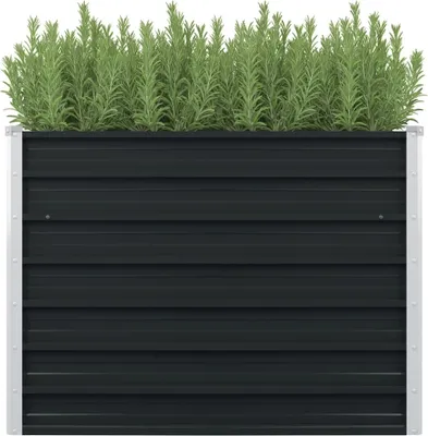 Zdjęcie produktu dla vidaXL Podwyższone łóżko antracyt 100 x 100 x 77 cm Stal ocynkowana